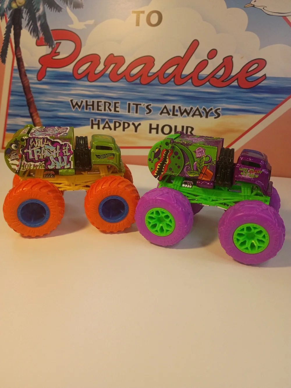 Hot Wheels Monster Trucks (Will Trash It All & Will Eat It All) 1/64 Scale